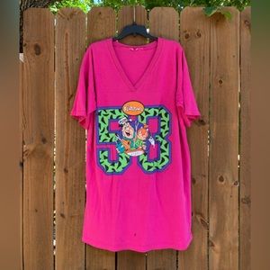 Vintage 90's The Flinstones Hanna Barbera pink nightgown one size.